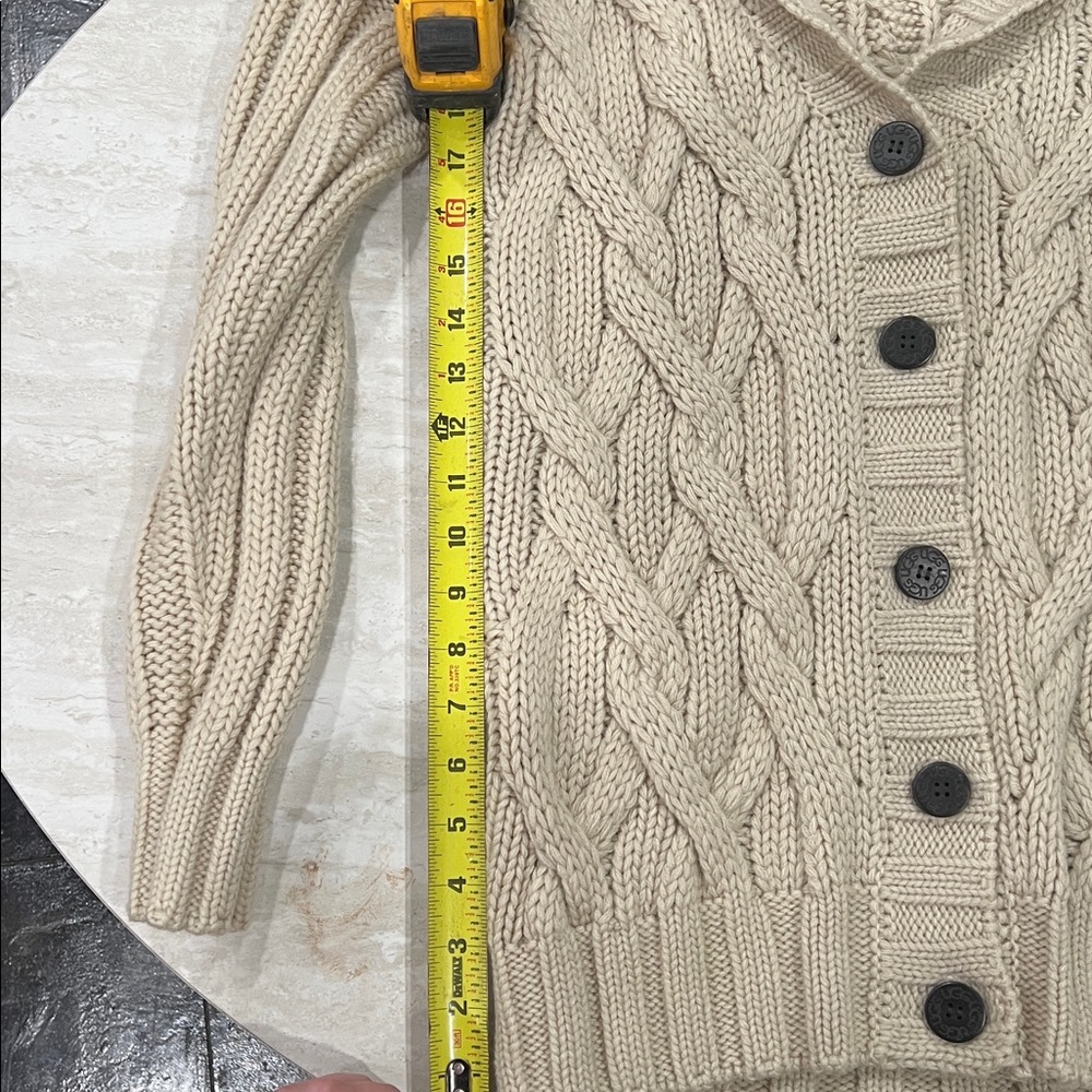 UGG Women's Beige Cable Knit Cardigan - Picture 4 of 4